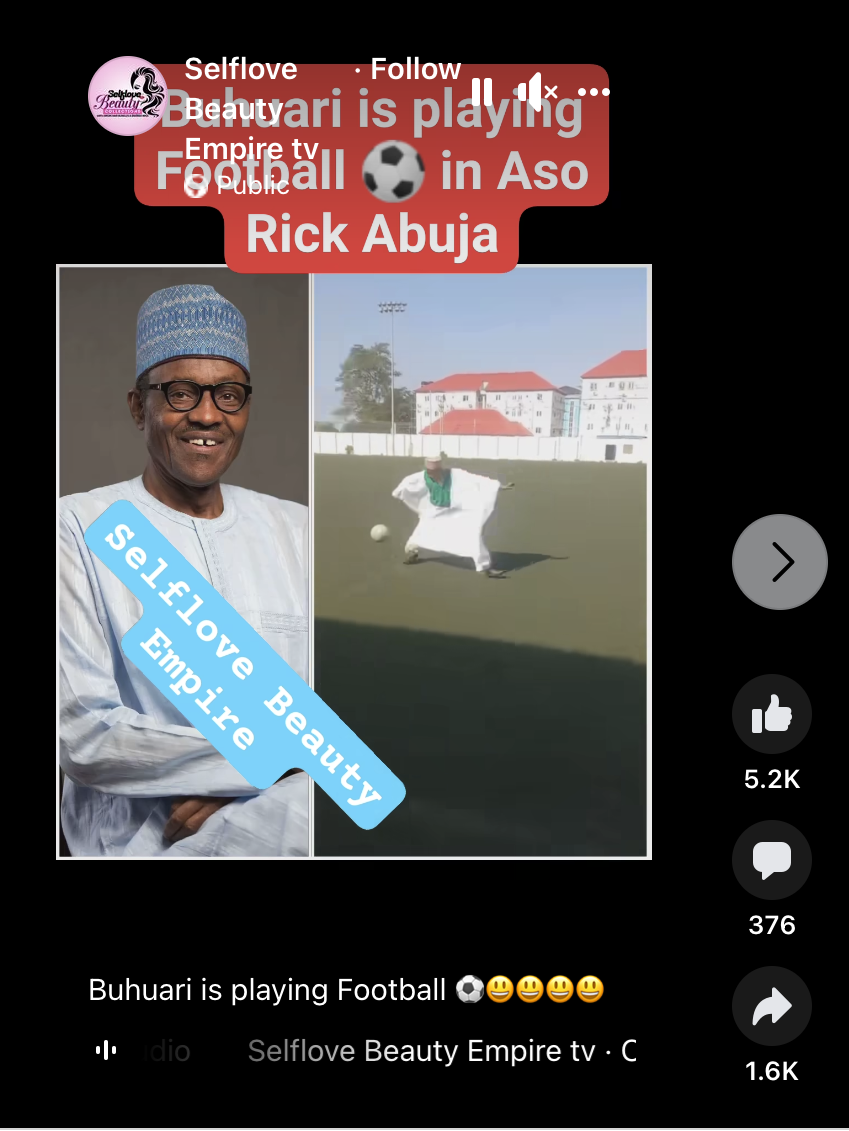 FACT-CHECK: A viral video of football juggler is NOT former President Buhari