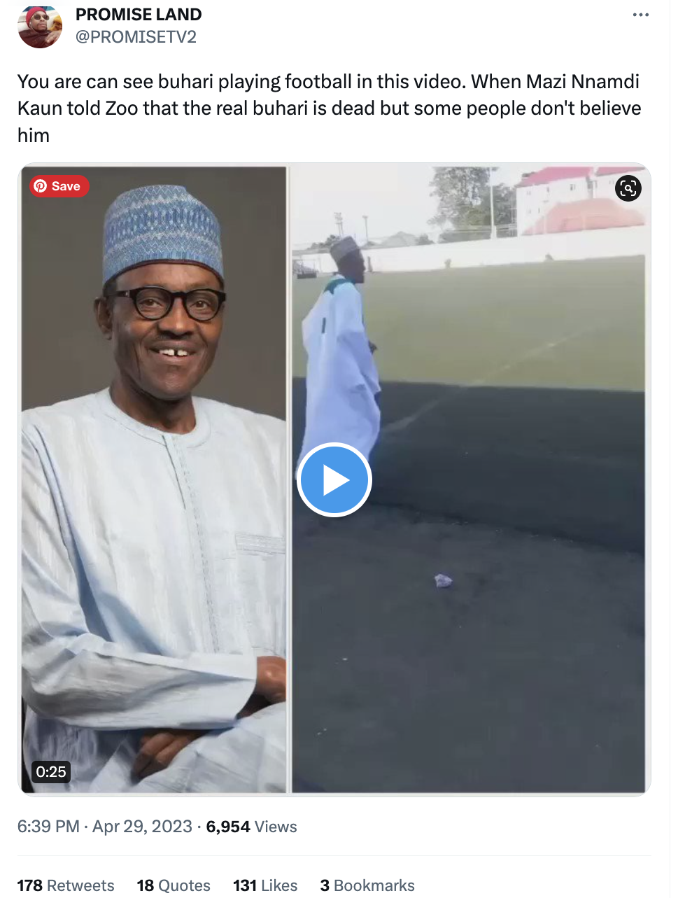 FACT-CHECK: A viral video of football juggler is NOT former President Buhari