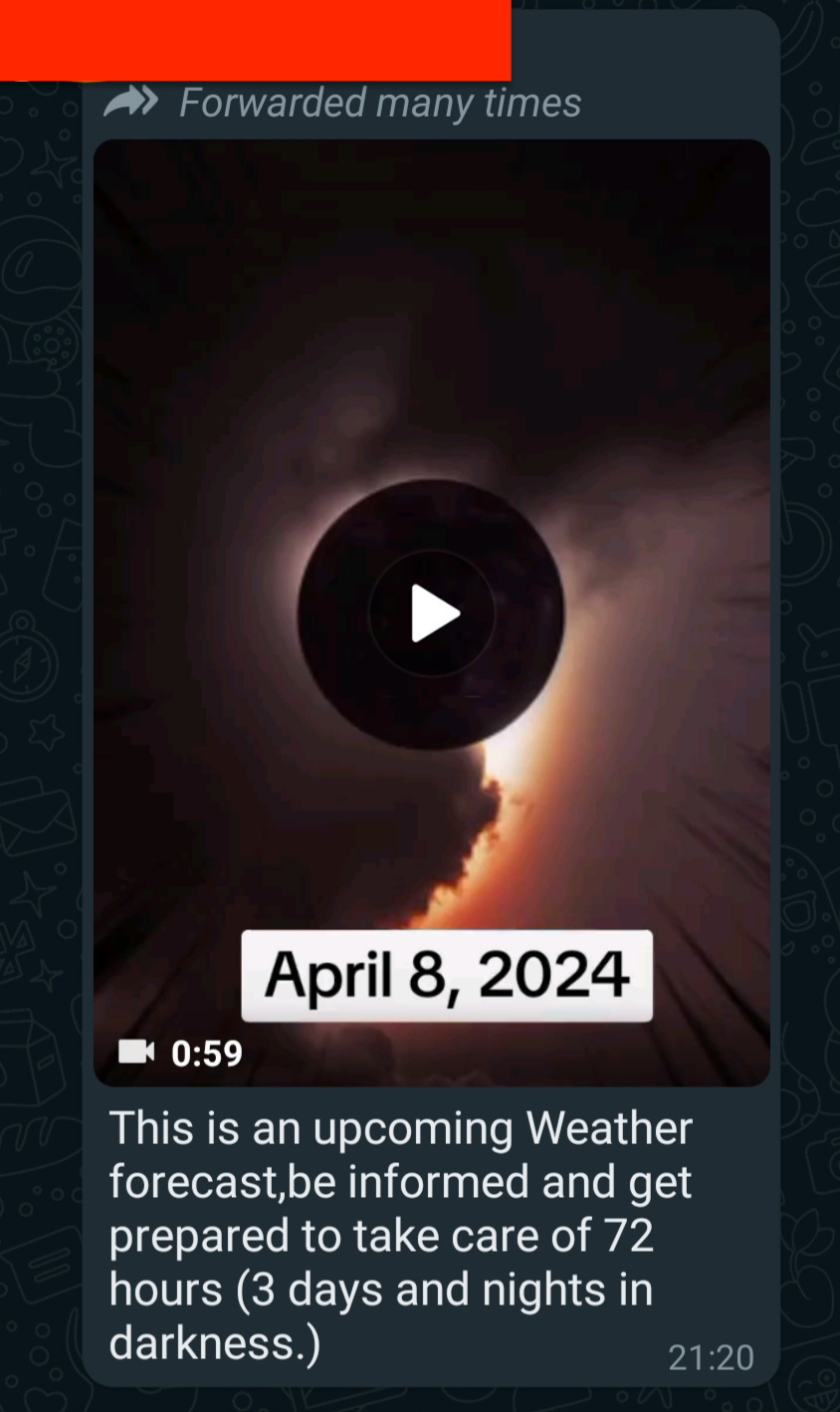 FACT-CHECK: Will the world experience 3 days of darkness due to solar eclipse?