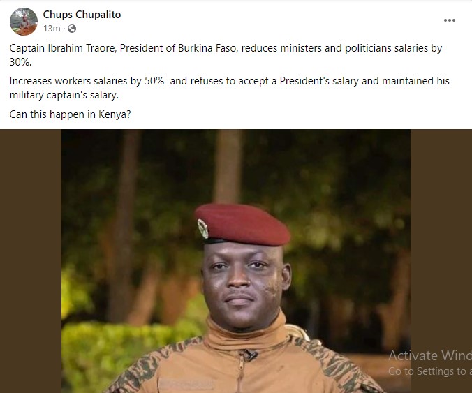 FACT-CHECK: Burkina Faso reduces salaries of ministers by 30%?