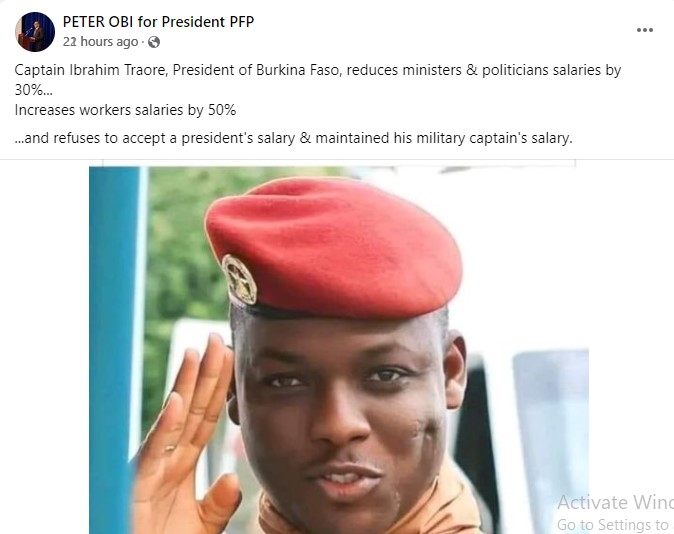 FACT-CHECK: Burkina Faso reduces salaries of ministers by 30%?