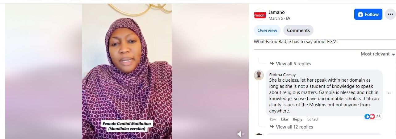 Move to overturn FGM ban in The Gambia leads to the emergence of online echo chambers