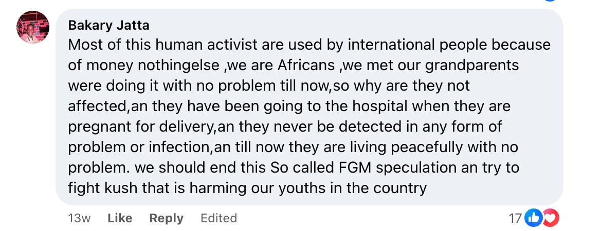 Move to overturn FGM ban in The Gambia leads to the emergence of online echo chambers
