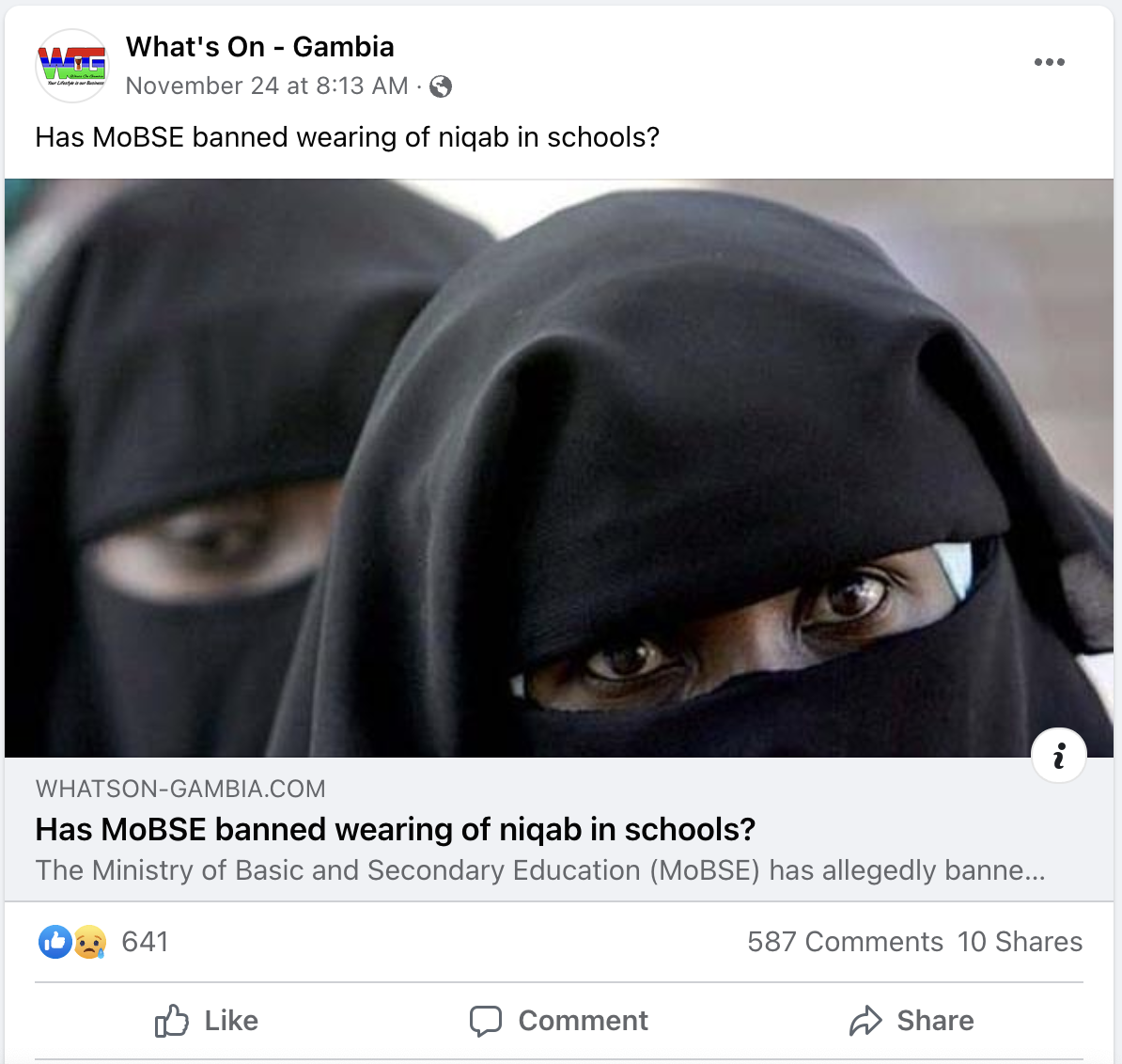 FACT-CHECK: Has Gambia banned the wearing of niqabs in schools?