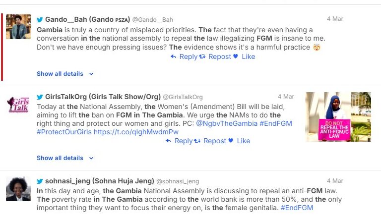 Move to overturn FGM ban in The Gambia leads to the emergence of online echo chambers