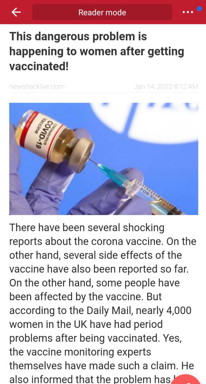FACT-CHECK: What is the link between COVID-19 vaccines and changes in the menstrual cycle of recipients?