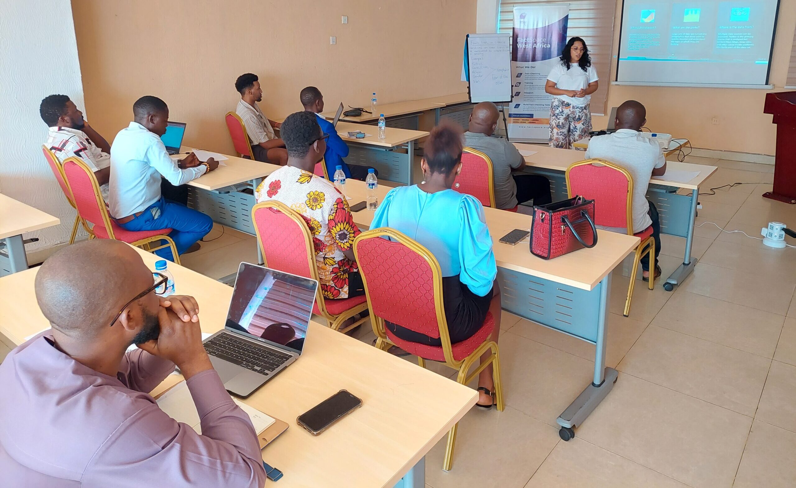 FactSpace and CABC train Liberian fact-checkers on social media analytics