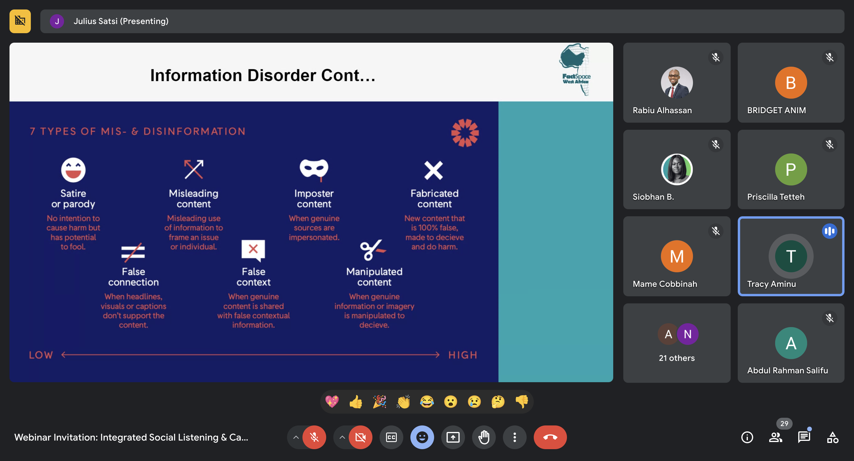 FactSpace West Africa, partners host health misinformation webinar for key stakeholders