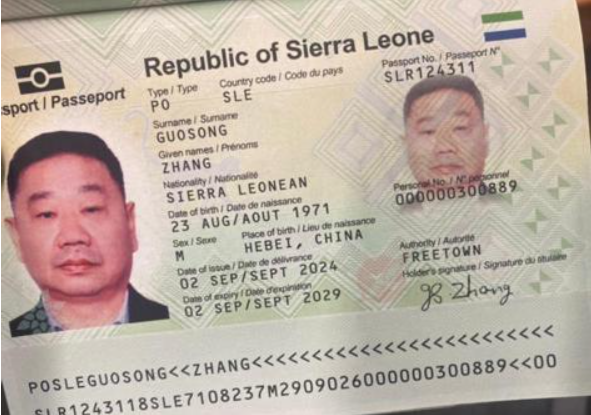 FACT-CHECK: Sierra Leonean passport bearing biodata of Chinese national is authentic