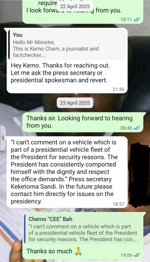 FACT-CHECK: Did Sierra Leone President Maada Bio receive vehicle gift from Chinese investor? FACT-CHECK: Did Sierra Leone President Maada Bio receive vehicle gift from Chinese investor?