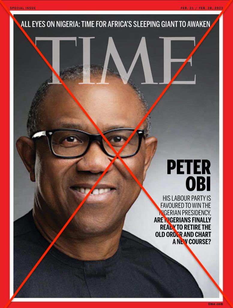 FACT-CHECK: Peter Obi hasn't been featured on Time Magazine's