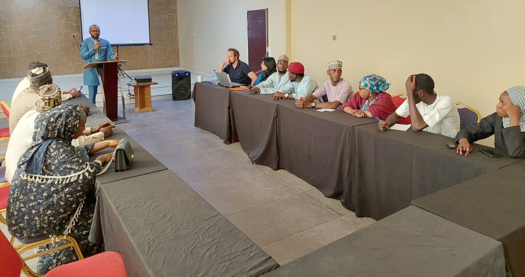 Rabiu Alhassan taking participants through a session