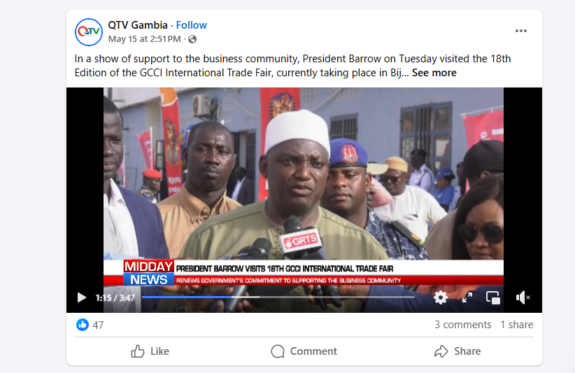FACT-CHECK: Viral video of President Barrow saying 'we can sell Gambia' is misleading!