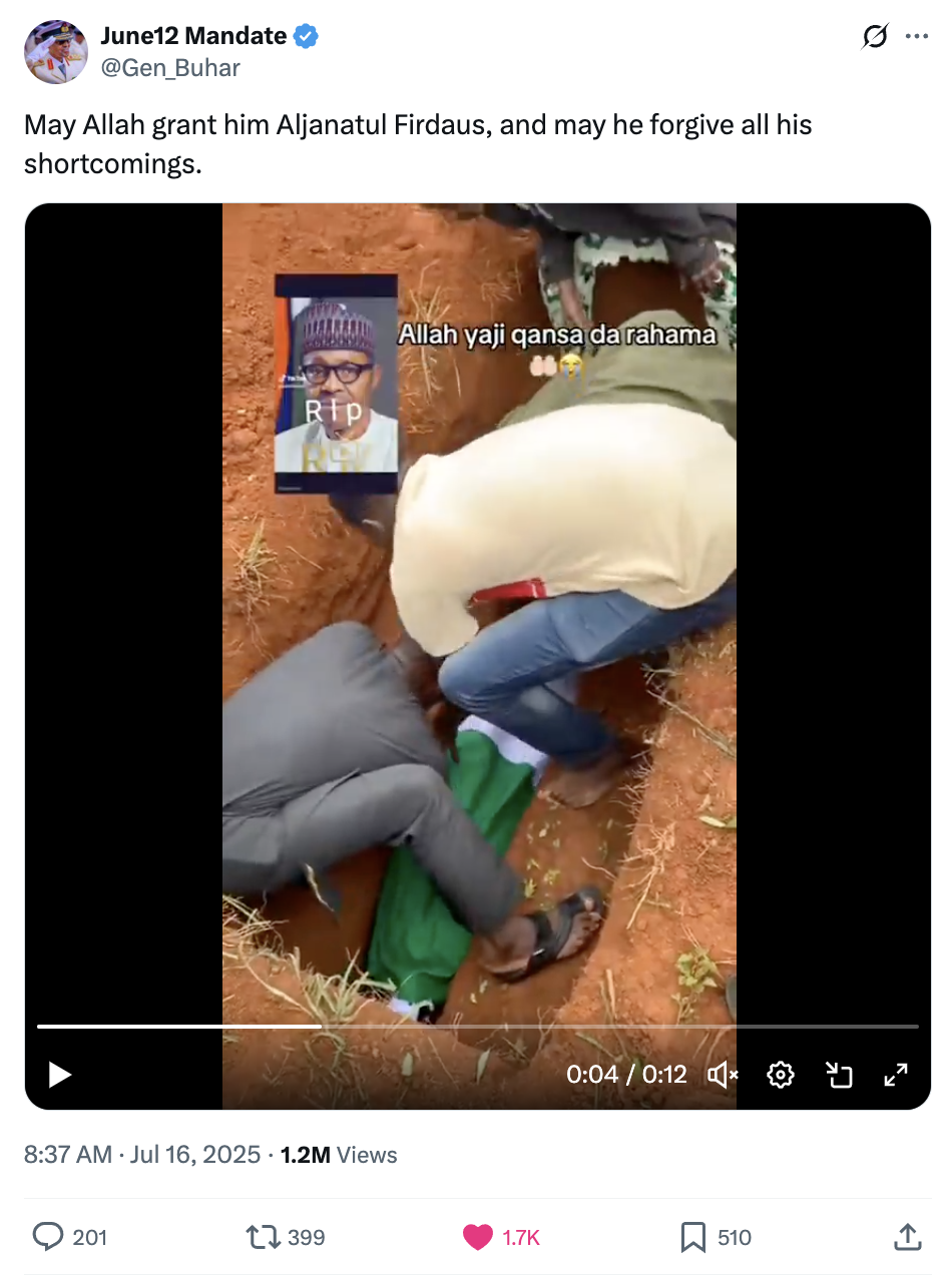 Fact-checking misinformation around Buhari’s death and return to Nigeria for burial