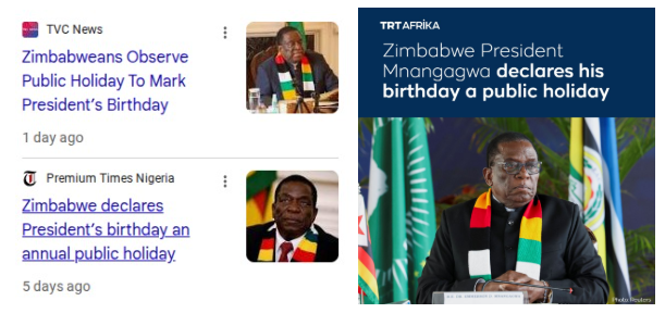 FACT-CHECK: Did Zimbabwe President declare his birthday an annual public holiday?