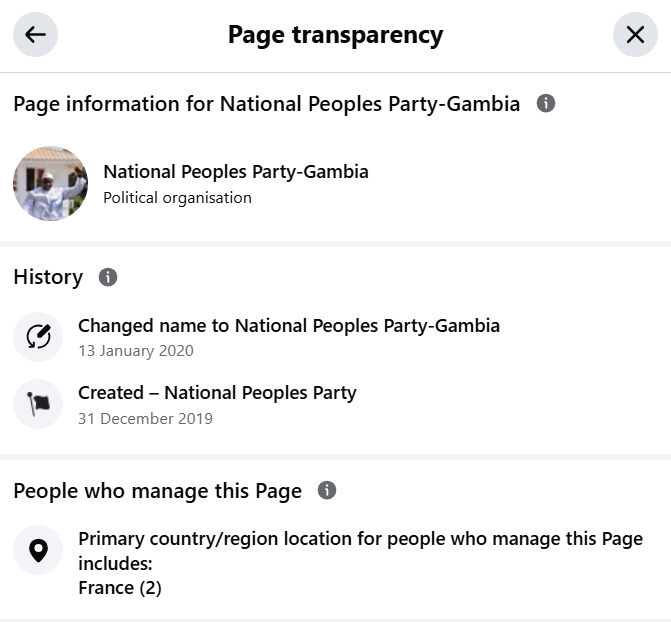 Gambia 2026: The fake governing NPP-Gambia Facebook page operated from France Gambia 2026: The fake governing NPP-Gambia Facebook page operated from France